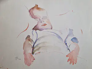 Jan Sluijters (jr.) - in 1942 gemaakt Aquarel tekening - slapende baby - potloodgesigneerd kaufen? Bieten Sie von 31!