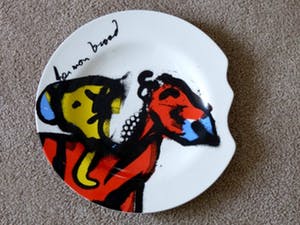 Herman Brood - Bord 'Man op paard' kopen? Bied vanaf 40!