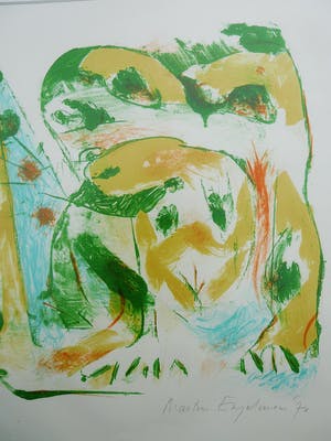 Martin Engelman - Ingelijste litho -1973- kopen? Bied vanaf 1!
