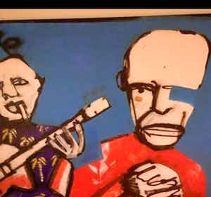 Herman Brood - schilderij, Free Record Fame III, 230 x 190 cm + HB-M Certificaat, TOPWERK verkocht voor € 4500!