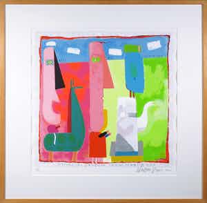 Wouter Stips - Zeefdruk, Mijn horizon, jouw horizon - Ingelijst verkocht voor € 50!