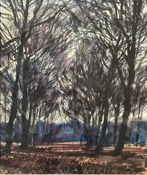 Beint Mankes - Boslandschap - Aquarel - Gesigneerd - 1982 verkauft für € 100!