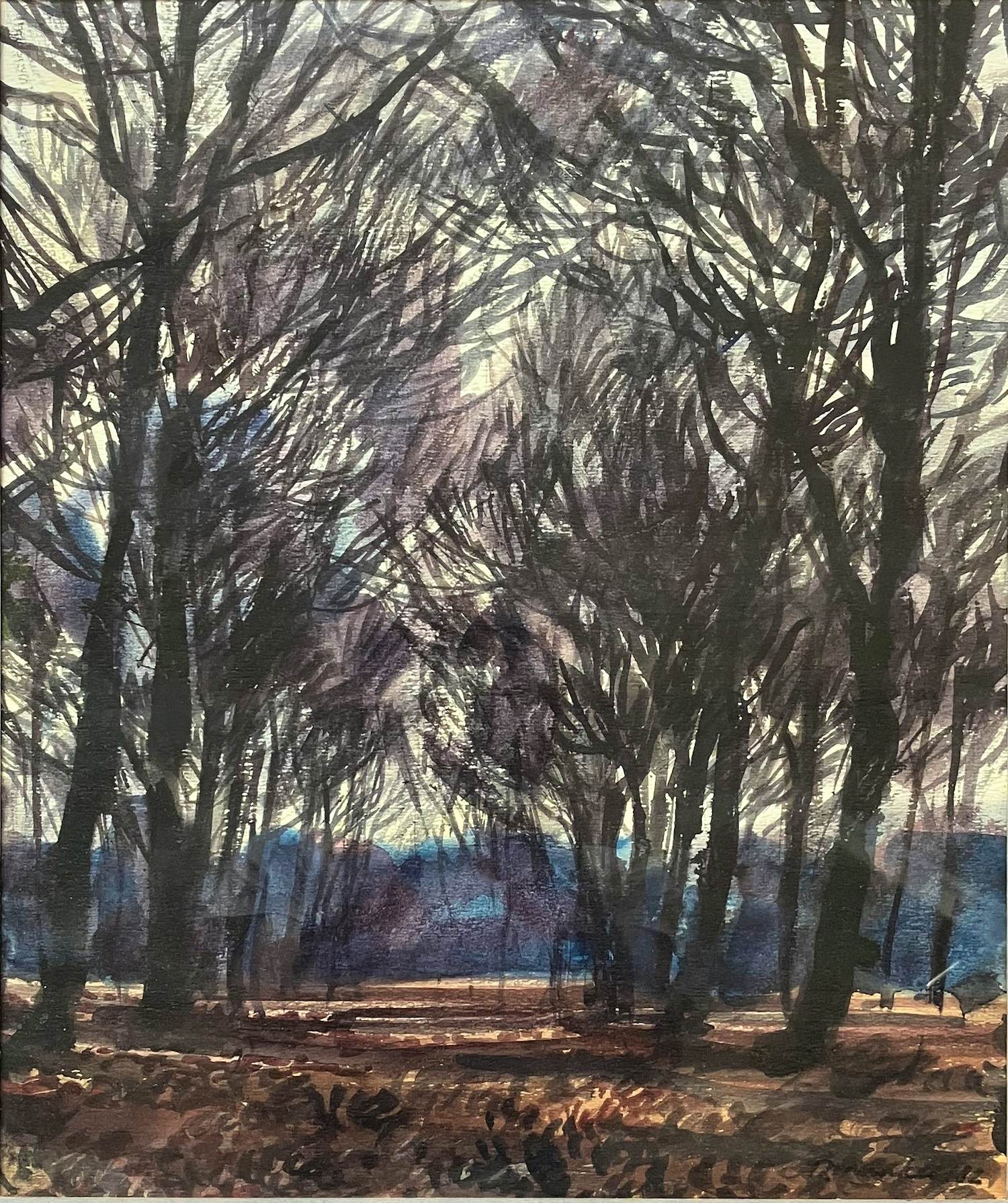 Beint Mankes - Boslandschap - Aquarel - Gesigneerd - 1982 verkocht voor € 100!