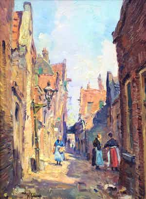 Hendrik Schaap - C3694, Steegje te Rotterdam aan de Goudsche Singel verkocht voor € 200!