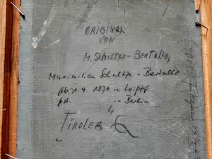 Maximilian Schultze Bertallo - Porträt eines alten Mannes mit Hut und Pfeife "Tiroler" kopen? Bied vanaf 120!