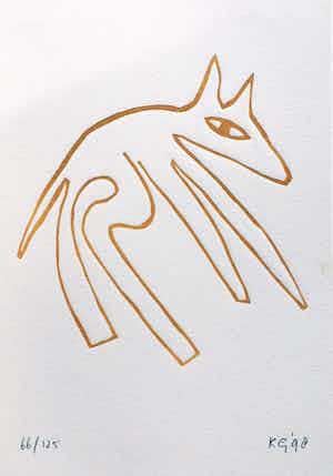 Klaas Gubbels - linosnede uit 1998 - oplage 125. verkocht voor € 165!