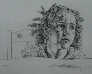 Simon Koene - Ets , Meisje aan tafel - 1977 kopen? Bied vanaf 1!