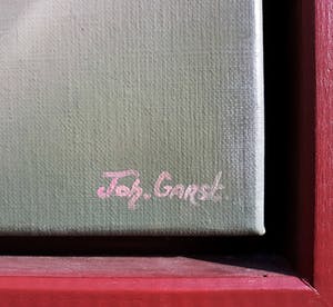 Johannes Garst - Surrealistisch tafereel, olieverf op doek (ingelijst, groot) kopen? Bied vanaf 1!