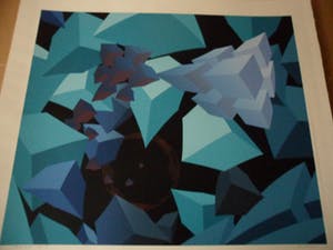 Hans Klaui - Mooi geometrische zeefdruk van Hans Klaui, kopen? Bied vanaf 40!