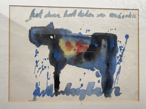Anton Heyboer - dier in blauwtinten kopen? Bied vanaf 50!