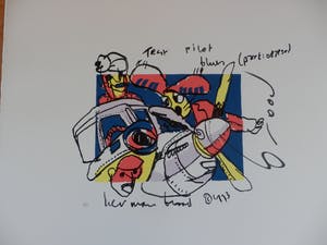 Herman Brood - Kleurenzeefdruk TEST PILOT ( blues) Handgesigneerd. kopen? Bied vanaf 185!