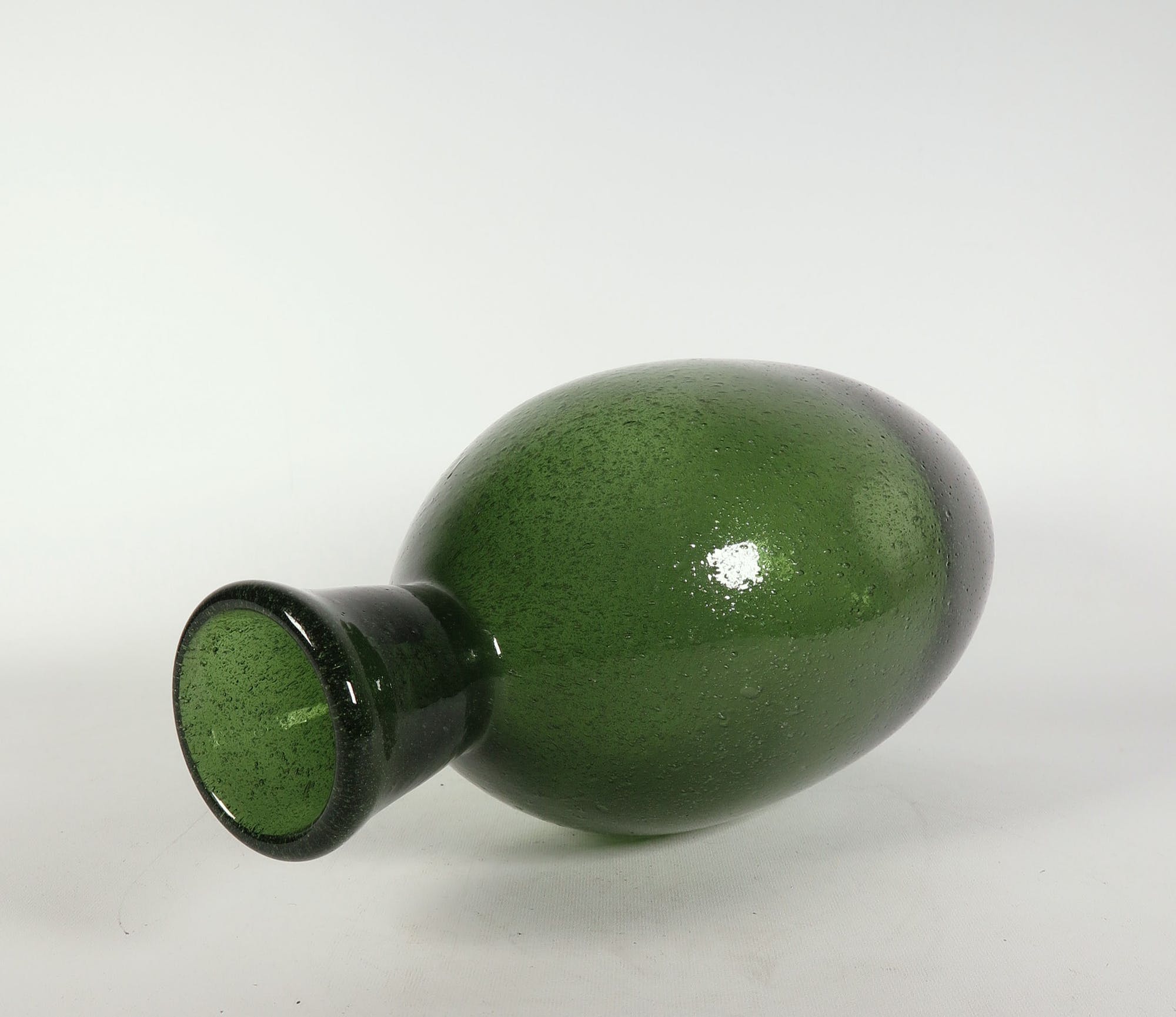 Andries Dirk Copier Glas, Unica, Vaas met luchtbellen voor