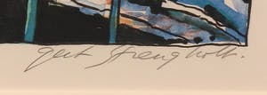 Gert Strengholt - Litho, Maanpaard - Ingelijst kopen? Bied vanaf 1!