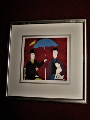Annora Spence - Karakteristiek Litho van bekende Britse Grafica "Under the Umbrella" kopen? Bied vanaf 10!