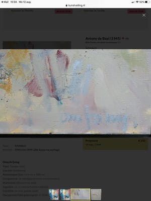Antony de Baat - Geen titel bekend kopen? Bied vanaf 300!