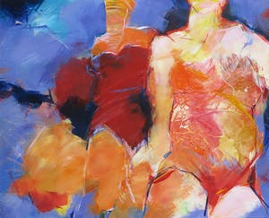 Marjan Nagtegaal - Acryl op papier, Zonder titel - Ingelijst kopen? Bied vanaf 1!