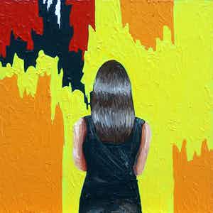 Gerard Boersma - Untitled (Vrouw kijkend naar schilderij van Clyfford Still) verkocht voor € 75!