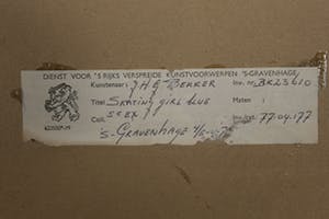 Jules Bekker - Skating girl blue - 10/10 - 1977 - zeefdruk - BKR Den Haag kopen? Bied vanaf 20!
