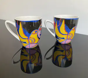 Corneille - TWEE KOFFIEBEKERS, DRIE SCHAALTJES, DRIE ONDERZETTERS kopen? Bied vanaf 56!