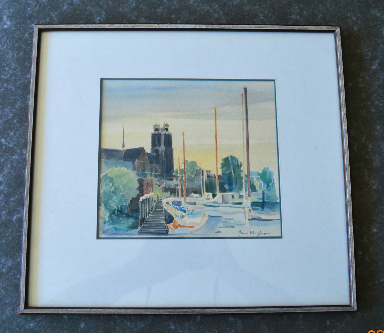 Janus Kluijtmans - 'Havengezicht'Dordrecht. kopen? Bied vanaf 50!