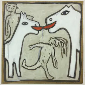 Bart Drost - Lot van drie zeefdrukken op bitumenpapier, Zonder titel kopen? Bied vanaf 1!