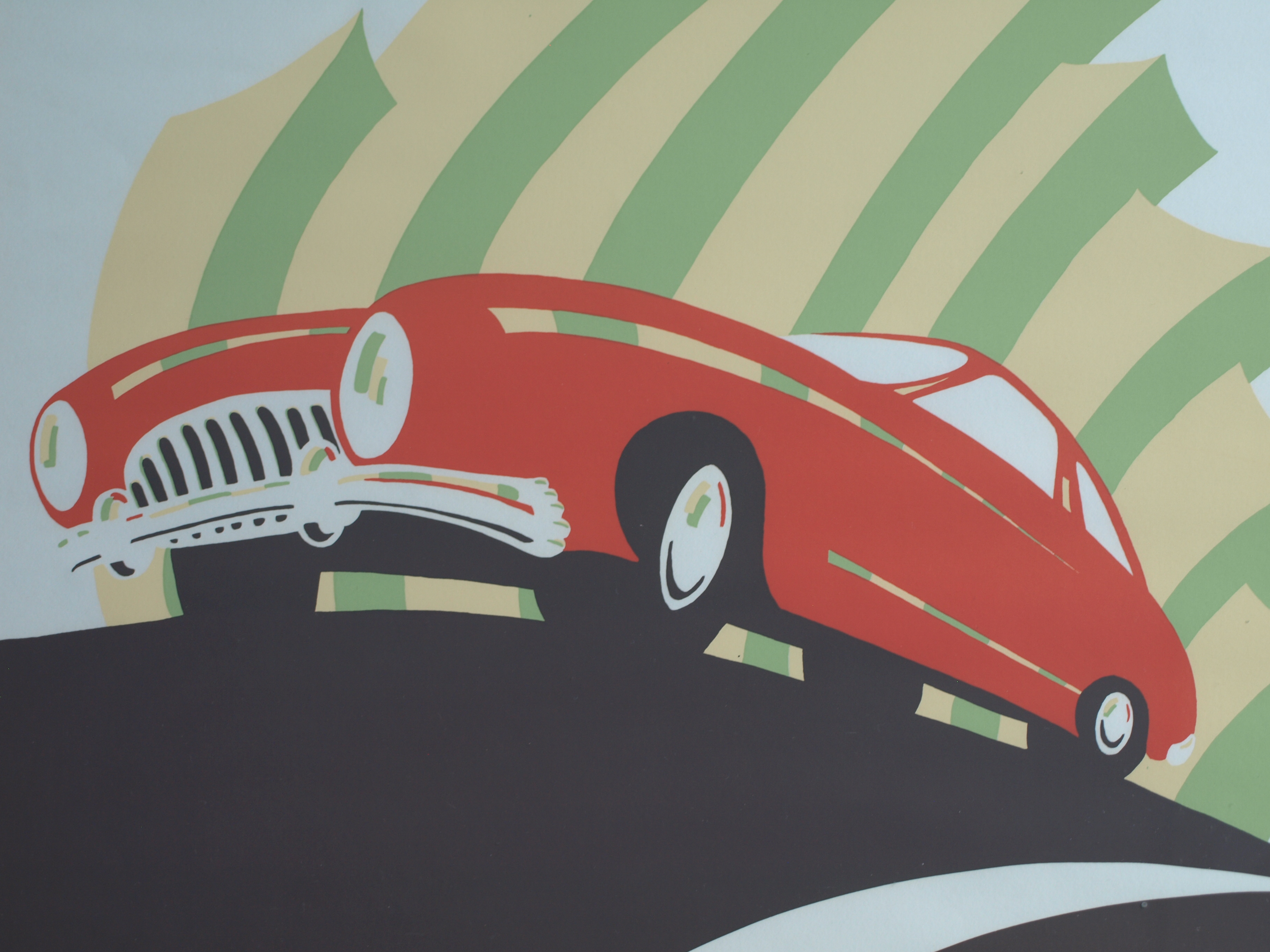 Willem Snapper - Zeefdruk , À grande vitesse – gesigneerd & ingelijst - 1981  kopen? Bied vanaf 1!