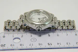 Acheter58 - Stainless Steel ladies Chopard Happy Sport polshorloge met diamant? Enchérissez de 1900!
