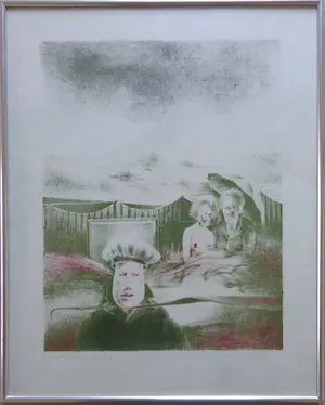 Wout Muller - WONDERKIND / KLEURLITHO / 51x41cm / KADER / SIG / 1971 kopen? Bied vanaf 25!