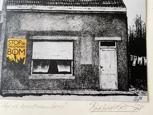 Rob Schotman - Ontwerp voor een postkaart 'Stop de Neutronenbom' kopen? Bied vanaf 15!