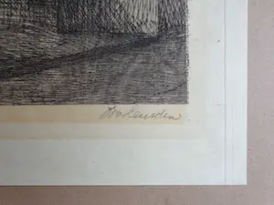 Willem van Leusden - KATHEDRAAL VAN REIMS / ZW-W ETS / 58x76cm / SIG / 1913 kopen? Bied vanaf 20!