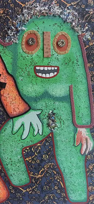 Enrico Baj - ENRICO BAJ UNIQUE MIXED MEDIA COLLAGE WORK OF ART 1974 kopen? Bied vanaf 1!