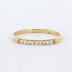 18k geel gouden ring bezet met briljant geslepen diamant 0.08 ct - rm 16.25 kaufen? Bieten Sie von 130!