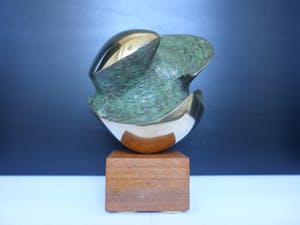 Brons (Onbekend) - Zeer mooie abstracte sculptuur in gepolijst brons. kopen? Bied vanaf 125!