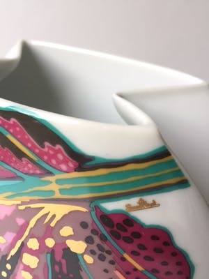 Jan van der Vaart - Grote Taurusvaas h 28 cm decoratie Brigitte Doege Porselein Rosenthal kopen? Bied vanaf 95!