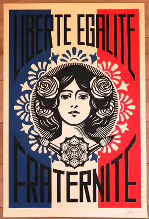 Shepard Fairey - Liberte, egalite, fraternite vendu pour 1€ !