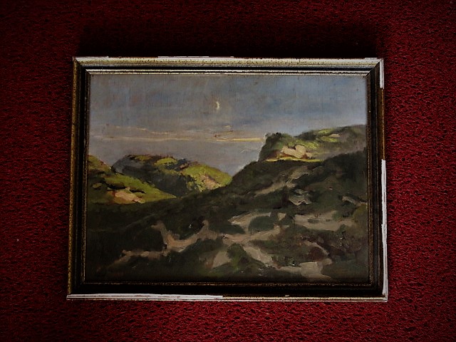 Anton Funke Kupper - Sfeervol impressionistisch olieverf "Duinlandschap bij invallende avond" gesigne kopen? Bied vanaf 1!