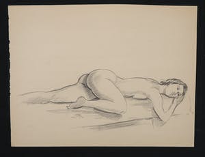 Jan Sluijters (jr.) - Tekening, Liggend naakt kopen? Bied vanaf 40!