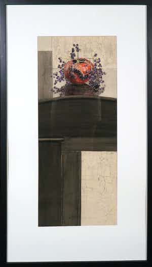 Ina van Toor - Gemengde techniek op karton, Vlier - Ingelijst verkocht voor € 35!