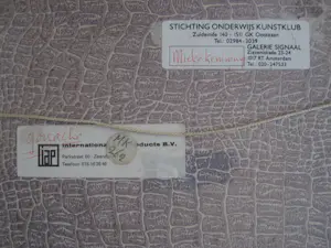 Mieke Kemming-Stork - karakteristieke "Fabel" aquarel in blauw "vrouw met kat" gesigneerd kopen? Bied vanaf 29!