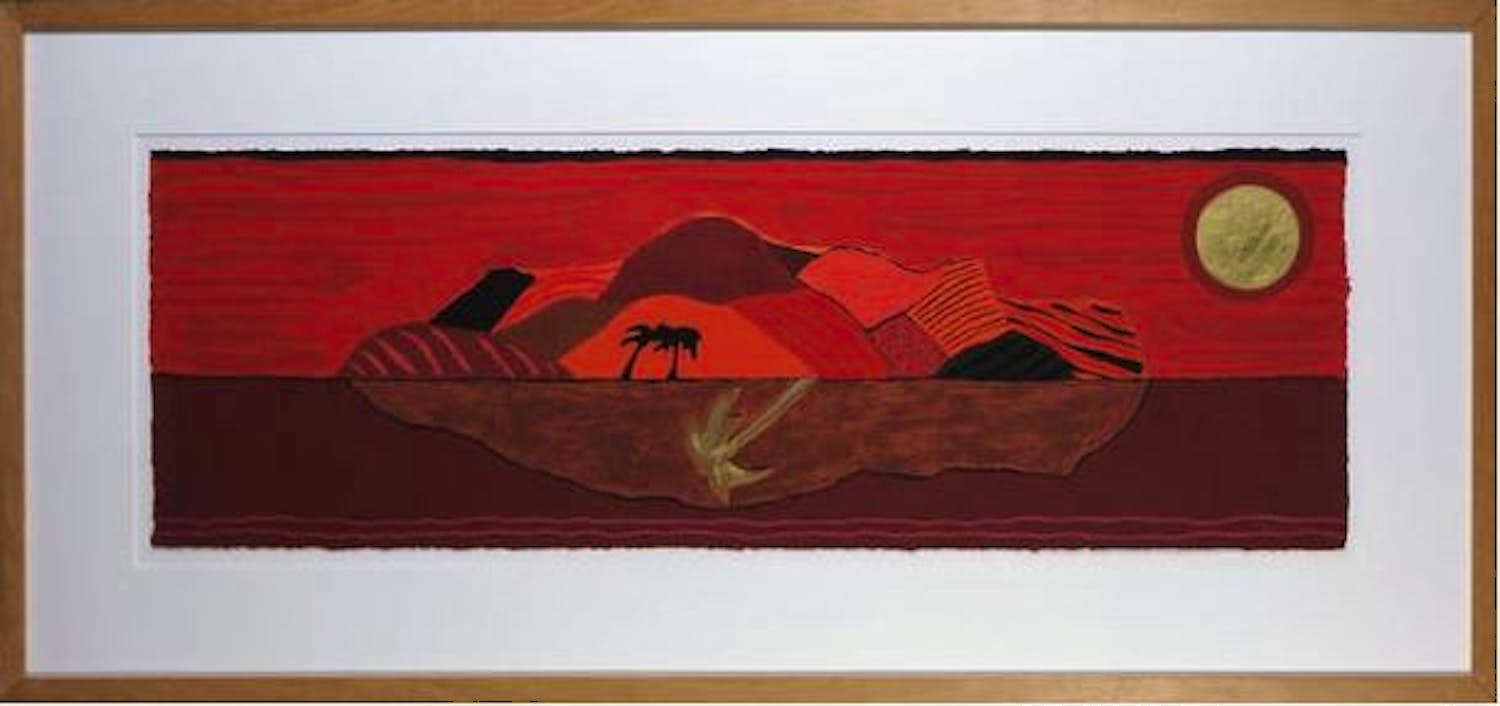 Ronald Boonacker - Zeefdruk, Mahe, Seychelles l - Ingelijst (Groot) verkocht voor € 40!