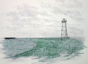 Frans Room - Lot van 15 originele tekeningen - Bakens en boeien Noord-Holland en IJsselmeer kopen? Bied vanaf 150!