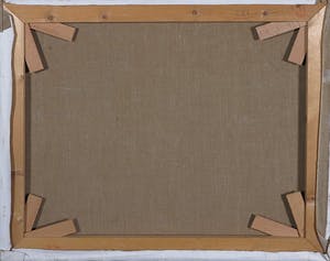 Jan Dekker - Olieverf op doek, Zicht vanuit bos kopen? Bied vanaf 50!