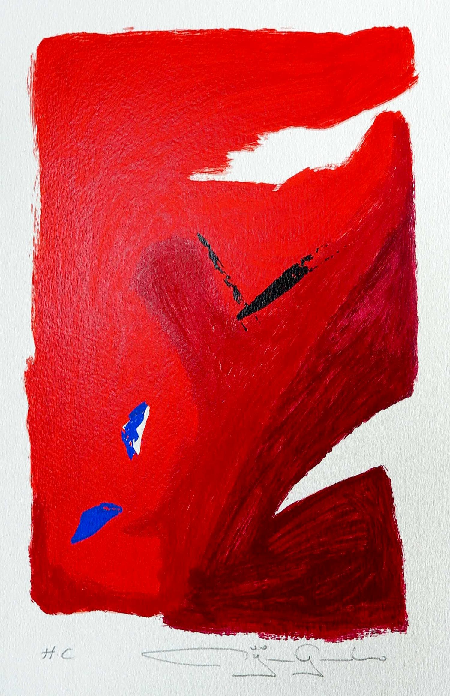 Gerard Bijnens - Zeefdruk, Abstracte compositie verkocht voor € 35!
