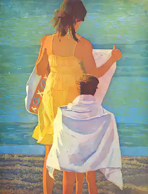 Marcel Schellekens - Kleurenets, Op het strand verkocht voor € 120!