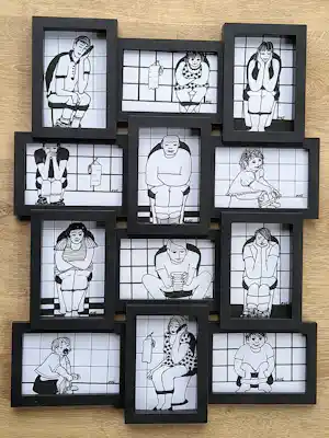 Anke Peddemors - 12 tekeningen 10x13 cm wc verkauft für € 75!