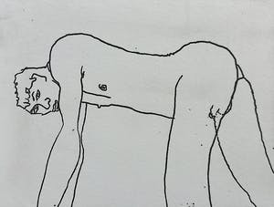 Hans Abbing - Naakte jongeman, droge naald ets kopen? Bied vanaf 35!