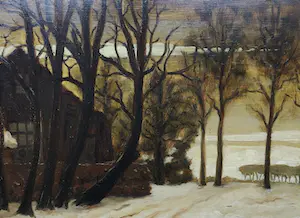 Jac Zwijsen - Hollands winterlandschap - Olieverf op paneel kopen? Bied vanaf 30!