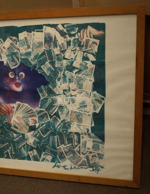 Lieve Prins - Digitale / Copy-art , Geld – ingelijst – 1984 kopen? Bied vanaf 1!