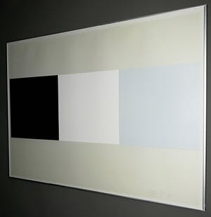 Rob van Koningsbruggen - Geometrische compositie in zwart, grijs en wit (ingelijst) kopen? Bied vanaf 75!