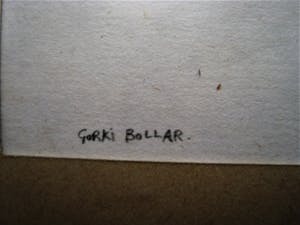 Gorki Bollar - voormalig Joegoslavie - Naief realisme - Pastel - "Jeu de Boules" - gesigneerd kopen? Bied vanaf 25!